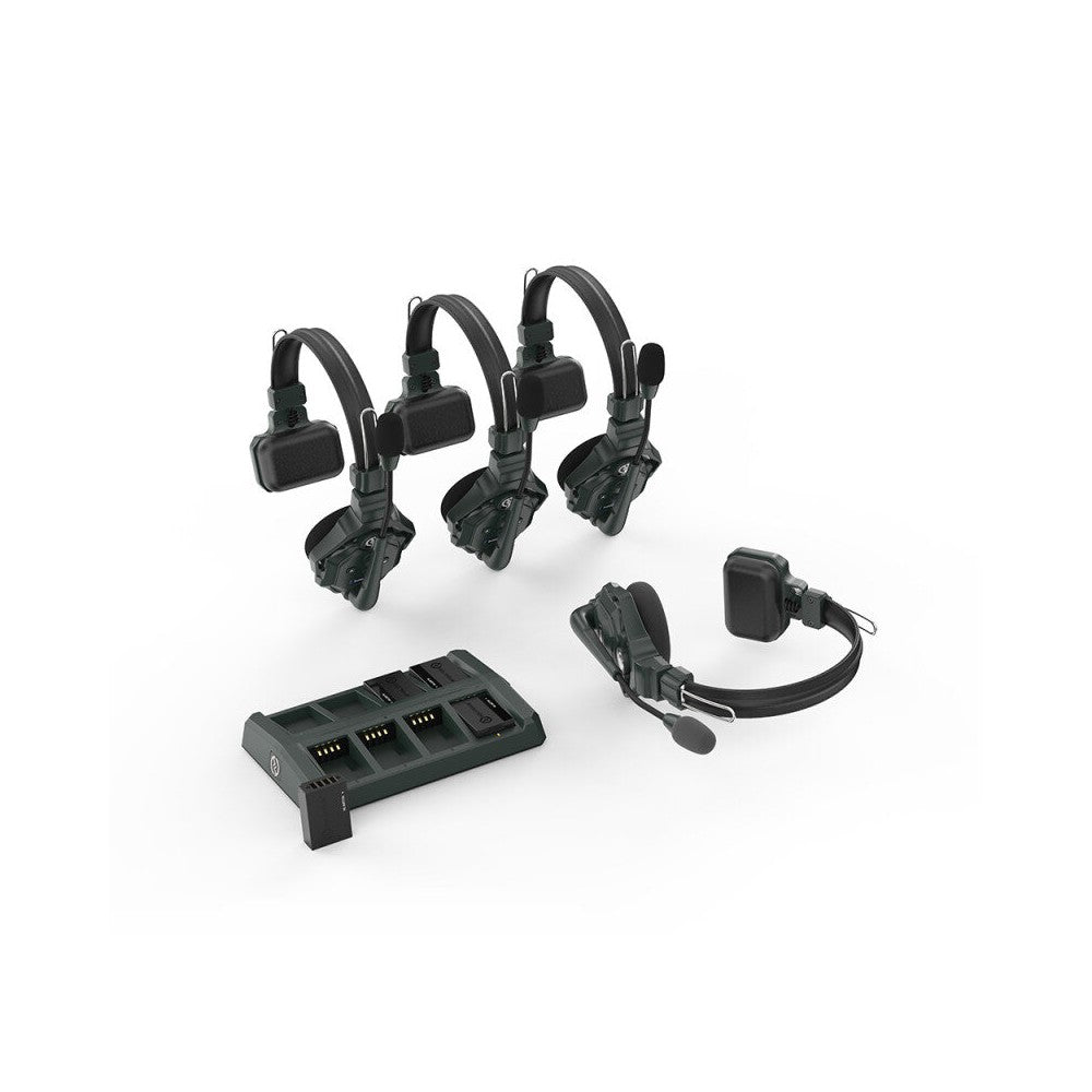 Hollyland Full Duplex Wireless intercom system with 4 headsets