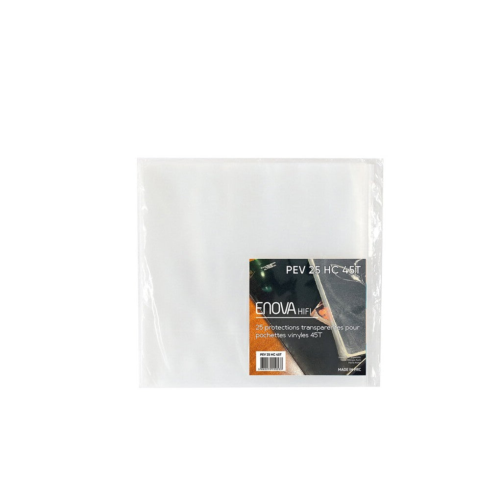 Enova Hifi 25 vinyl pouch protector for 45 rpm records, HC (high clear) version