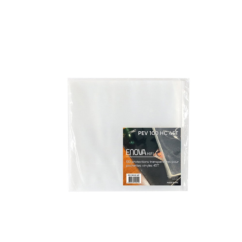 Enova Hifi 100 vinyl pouch protector for 45 rpm discs, HC (high clear) version