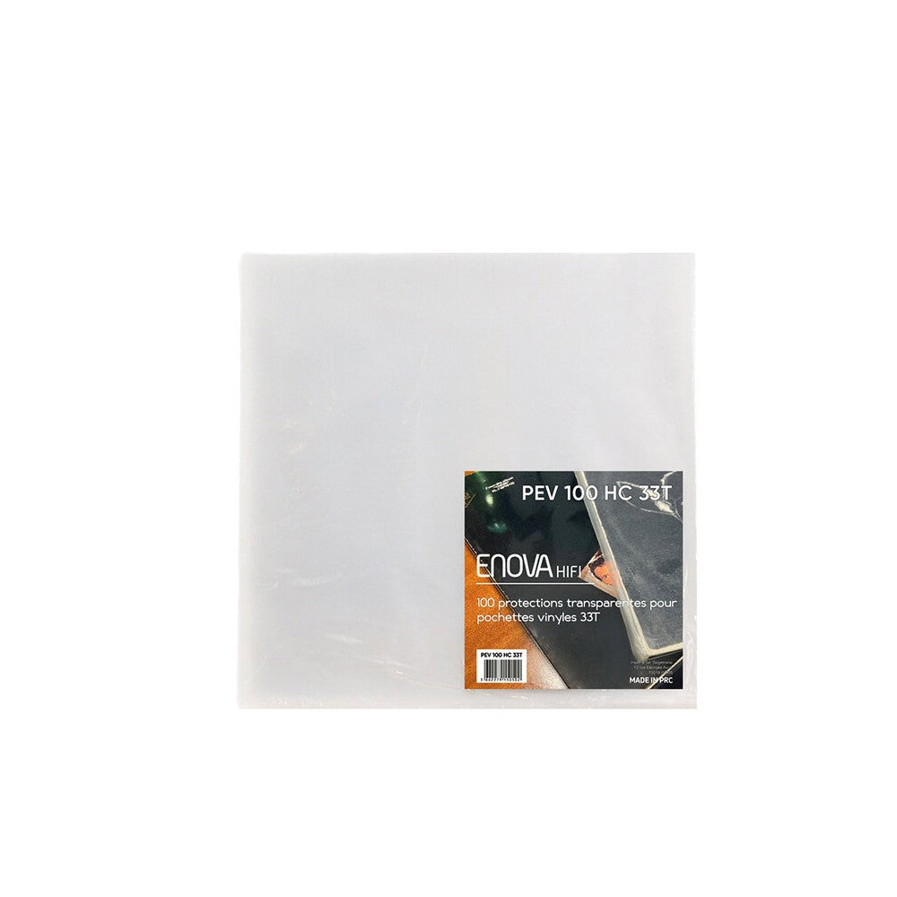 Enova Hifi 100 vinyl pouch protector for 33 rpm discs, HC (high clear) version