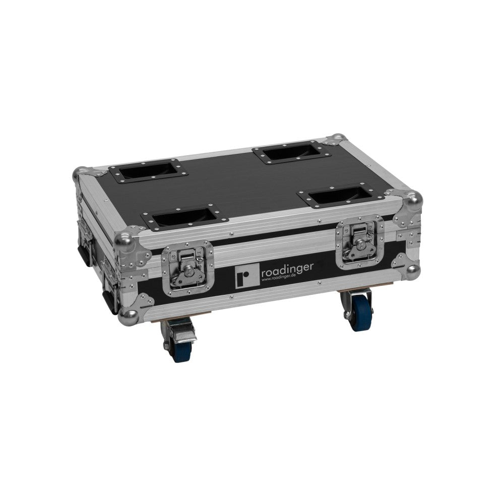 ROADINGER Flightcase 8x AKKU Mini IP UP-4 QCL Spot MK2 con función de carga