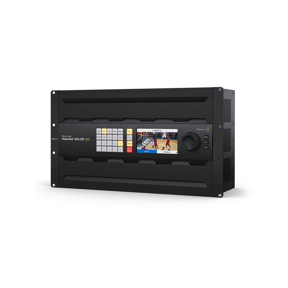 Blackmagic Design Advanced zero latency video router, supports any combination of SD, HD and Ultra HD on the router at the same