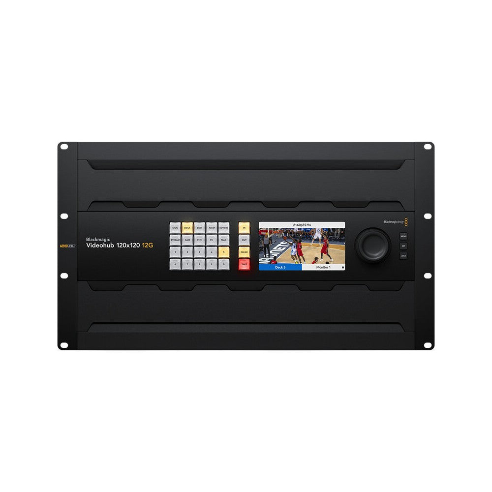 Blackmagic Design Advanced zero latency video router, supports any combination of SD, HD and Ultra HD on the router at the same