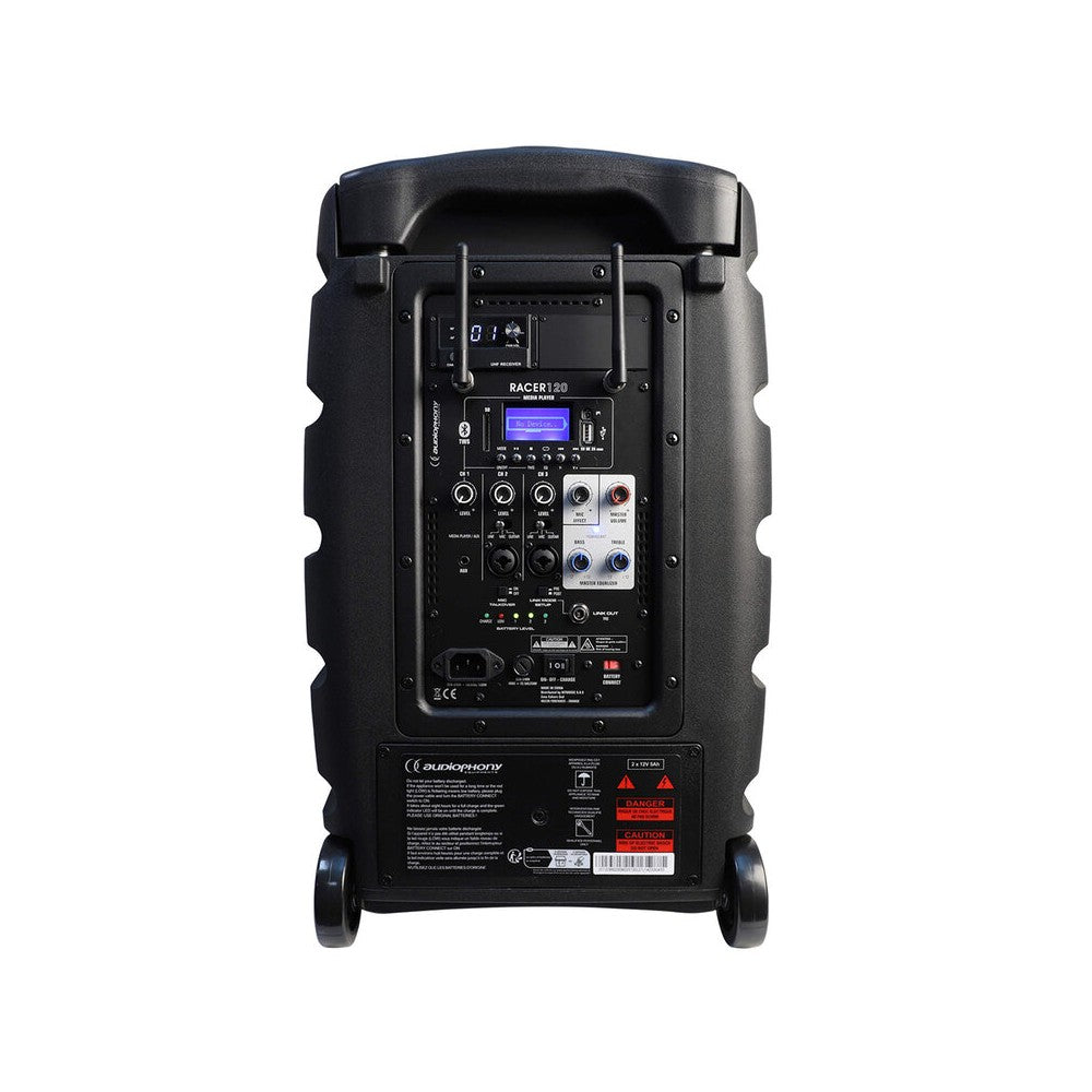 Audiophony RACER120/F8 120 W RMS 10" battery-powered speaker