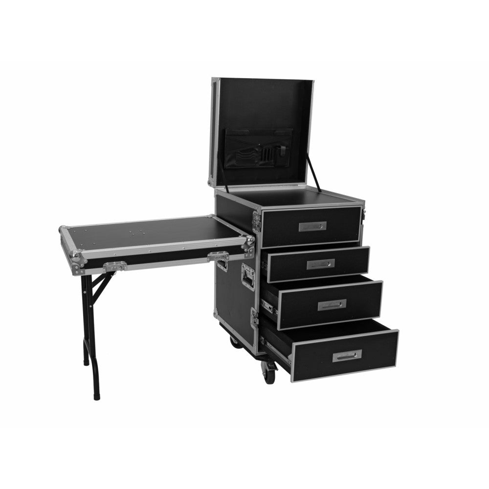ROADINGER WDS-2 Flightcase con 4 cassetti e ruote