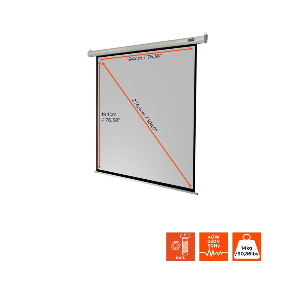 celexon Electric Economy screen, 200 x 200 cm, 1:1