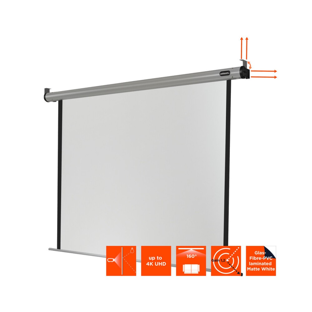 celexon Electric HomeCinema screen, 200 x 200 cm, 1:1