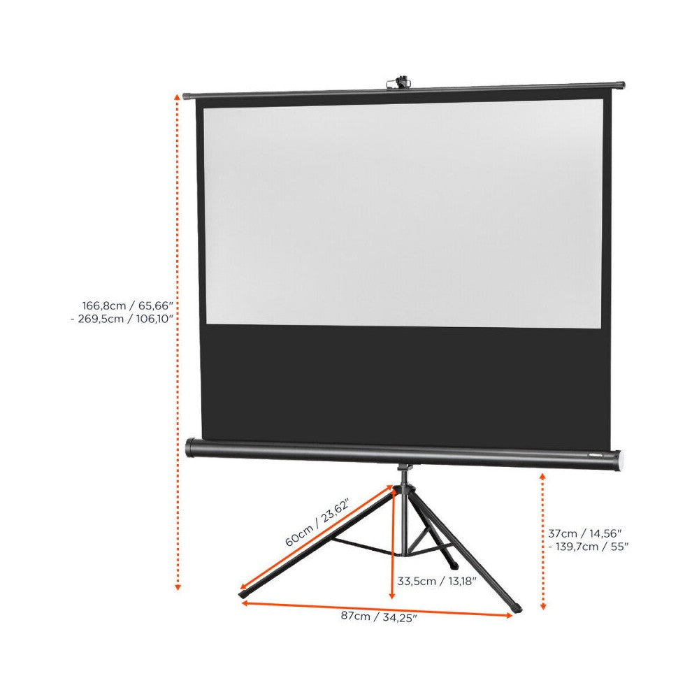 Pantalla celexon Trípode Economy, 133 x 75 cm, formato 16:9