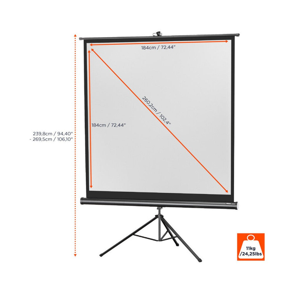 Pantalla celexon Trípode Economy, 184 x 184 cm, 1:1