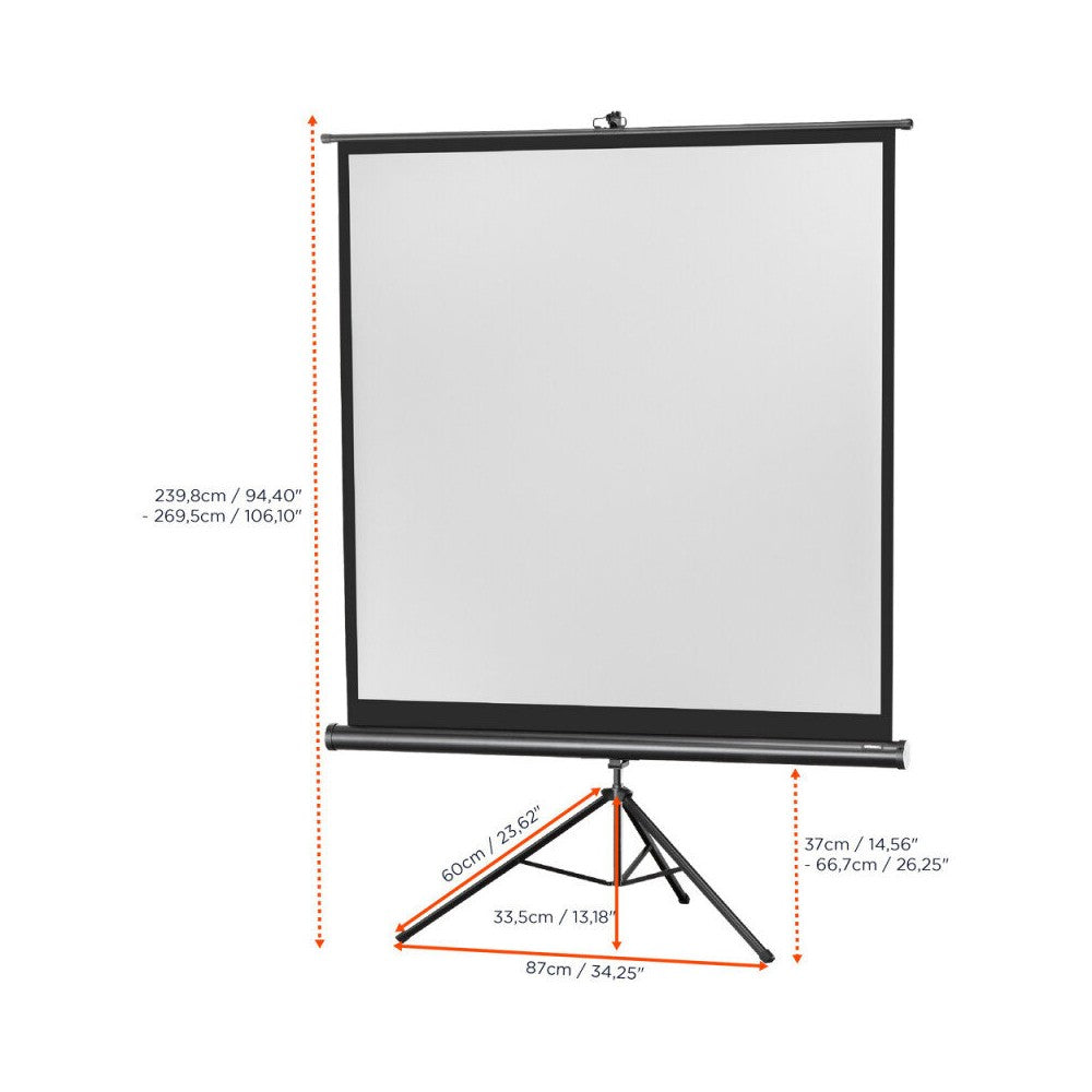 Pantalla celexon Trípode Economy, 184 x 184 cm, 1:1