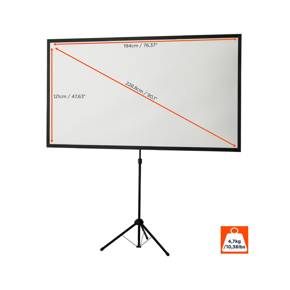 celexon Ultra Light-weight Tripod screen, 194 x 121 cm, 16:10