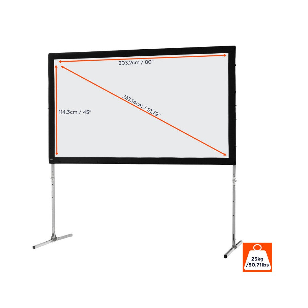 celexon Mobile Expert Folding Frame screen, front projection, 203 x 114 cm, 16:9