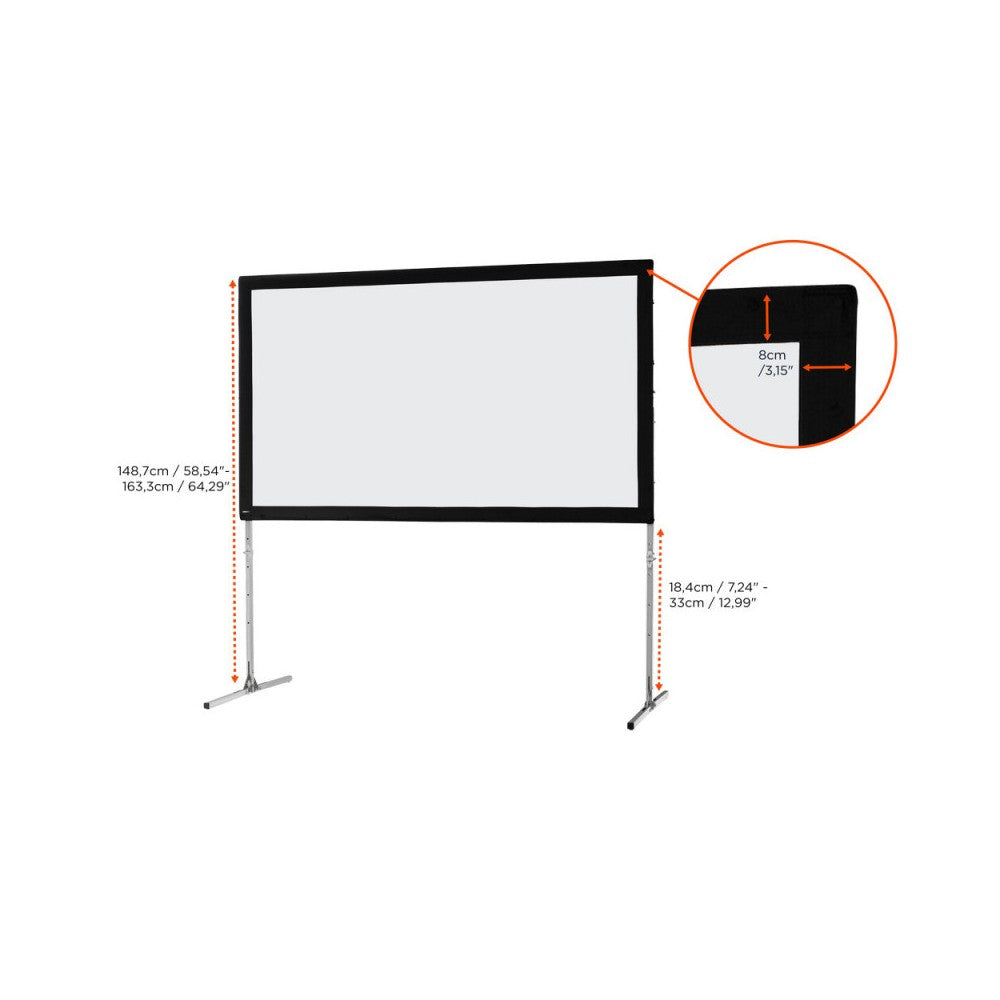 celexon Mobile Expert Folding Frame screen, front projection, 203 x 114 cm, 16:9