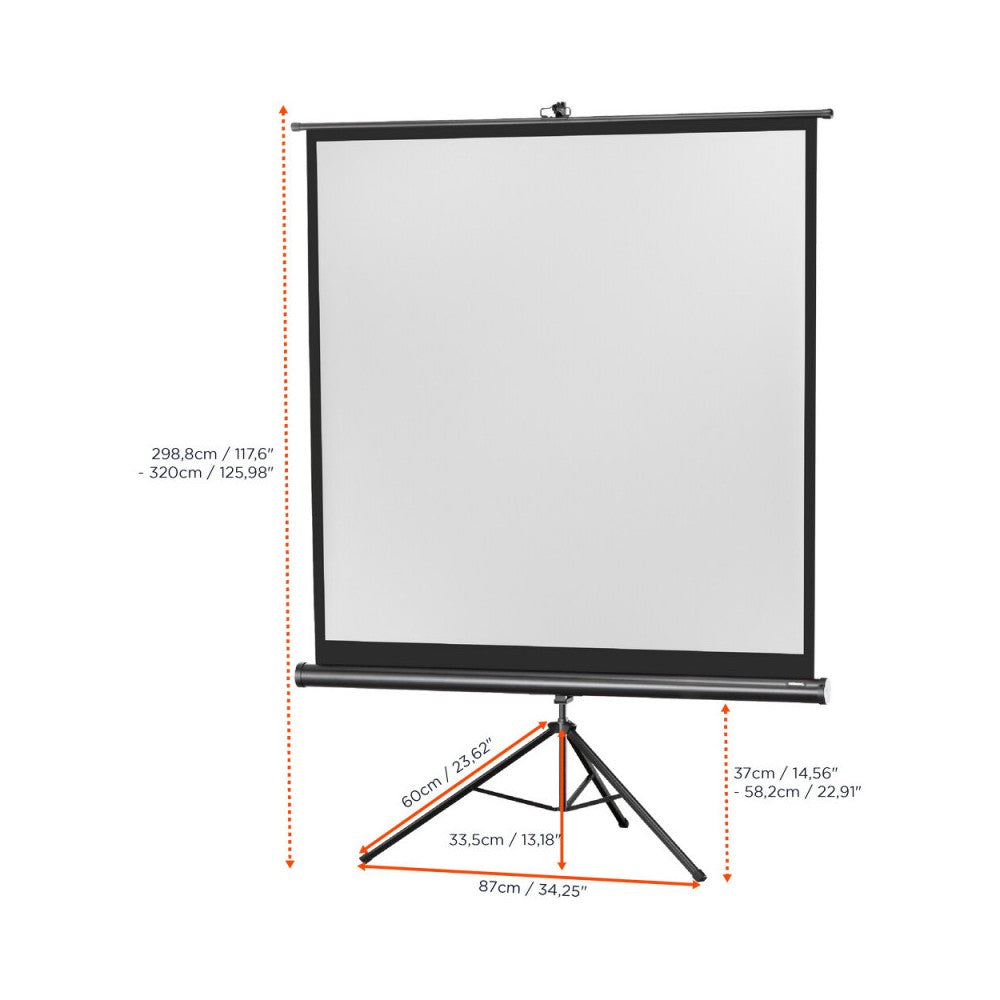 celexon Tripod Economy screen, 244 x 244 cm, 1:1