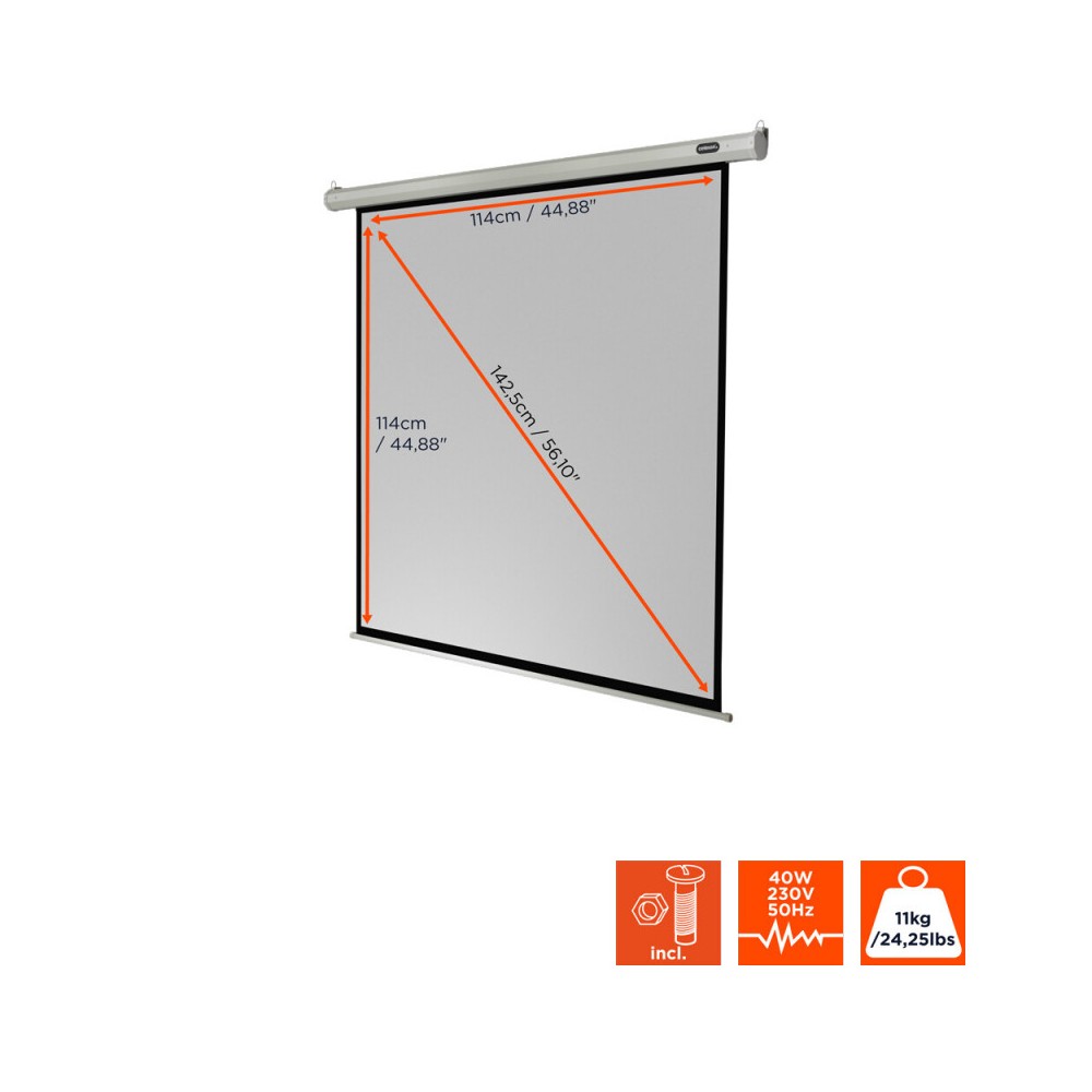 celexon Electric Economy screen, 120 x 120 cm, 1:1
