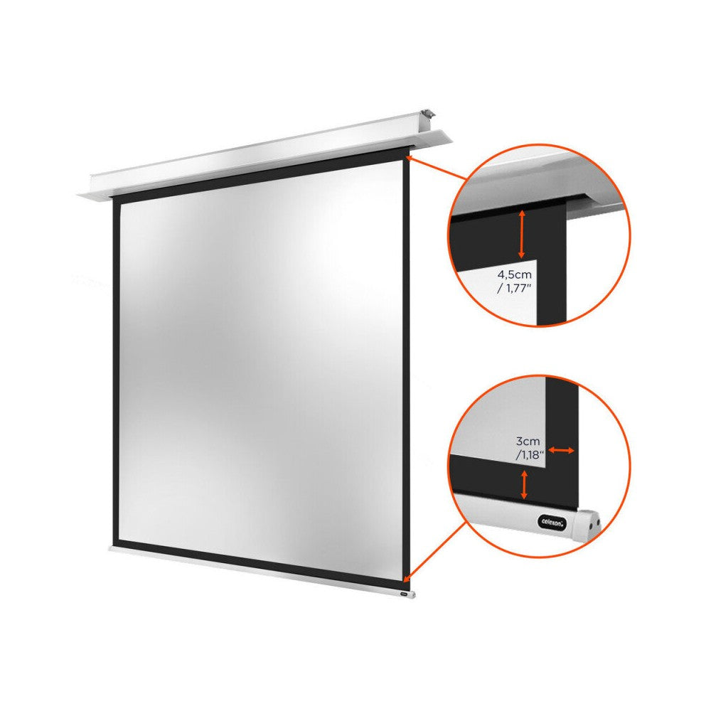 celexon Professional Plus ceiling recessed electric screen, 180 x 180 cm, 1:1