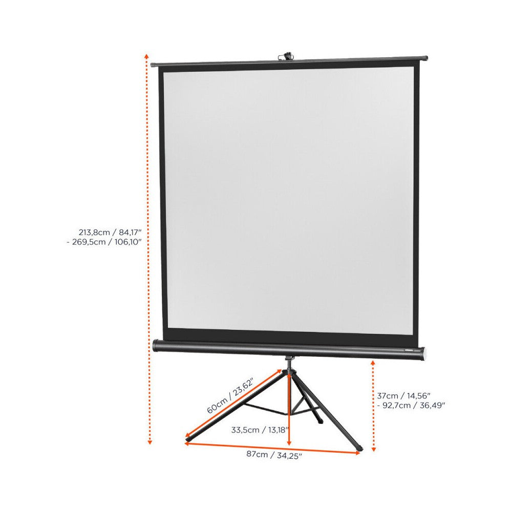 celexon Tripod Economy screen, 158 x 158 cm, 1:1 aspect ratio