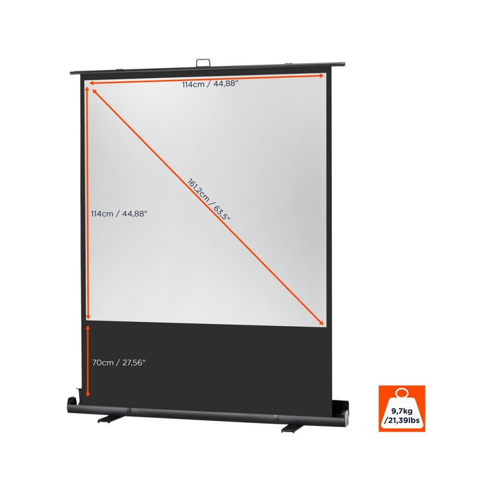celexon Mobile Professional Plus screen, 120 x 120 cm, 1:1