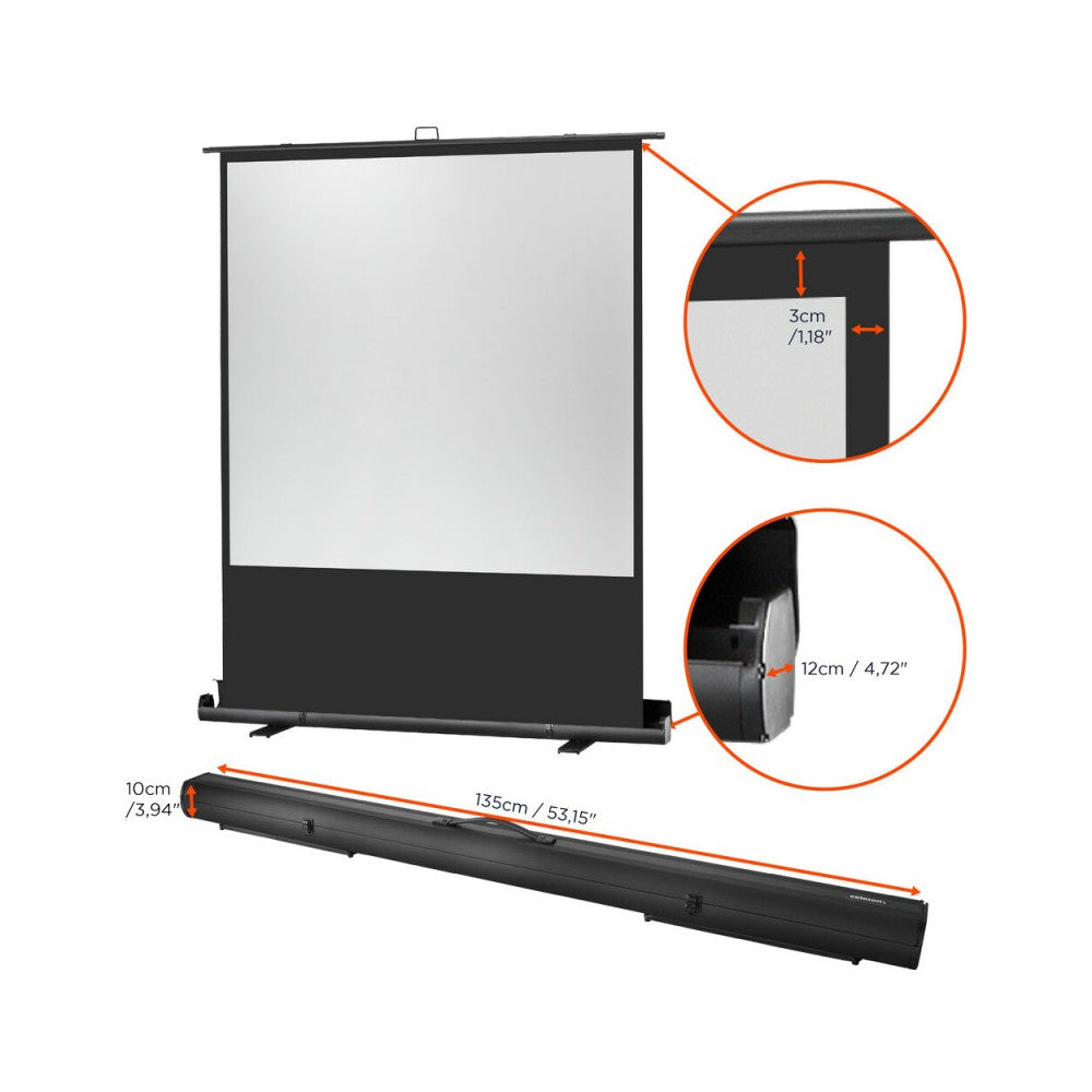celexon Mobile Professional Plus screen, 120 x 120 cm, 1:1
