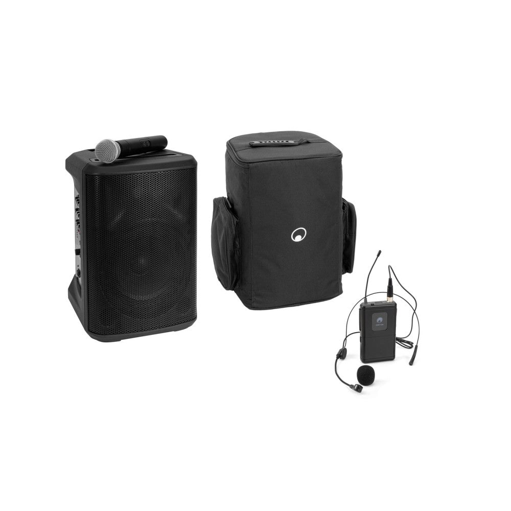 OMNITRONIC Set PORTY-8A Drahtlos-PA-System + Bodypack transmitter incl headset + Soft bag