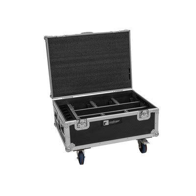 ROADINGER Flightcase 6x AKKU IP TL-3 QCL Trusslight CRMX con función de carga y ruedas
