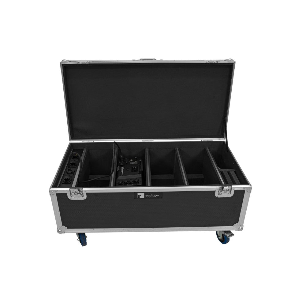 ROADINGER Flightcase 4x AKKU Multiflood IP 18x10W RGBW Wash CRMX with charging function