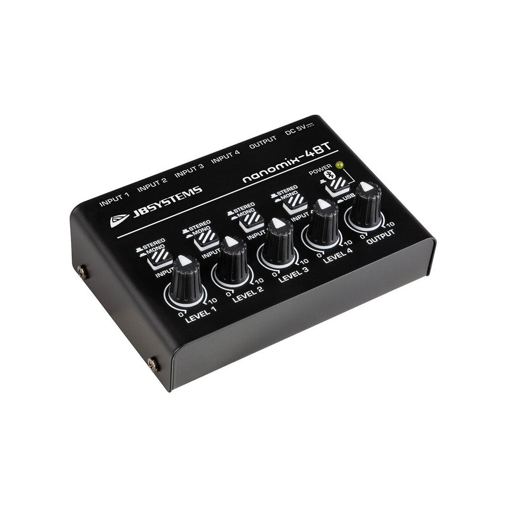 JB Systems Ultra-compact all-in-one unit 4 channel line mixer / stereo audio interface / Bluetooth receiver