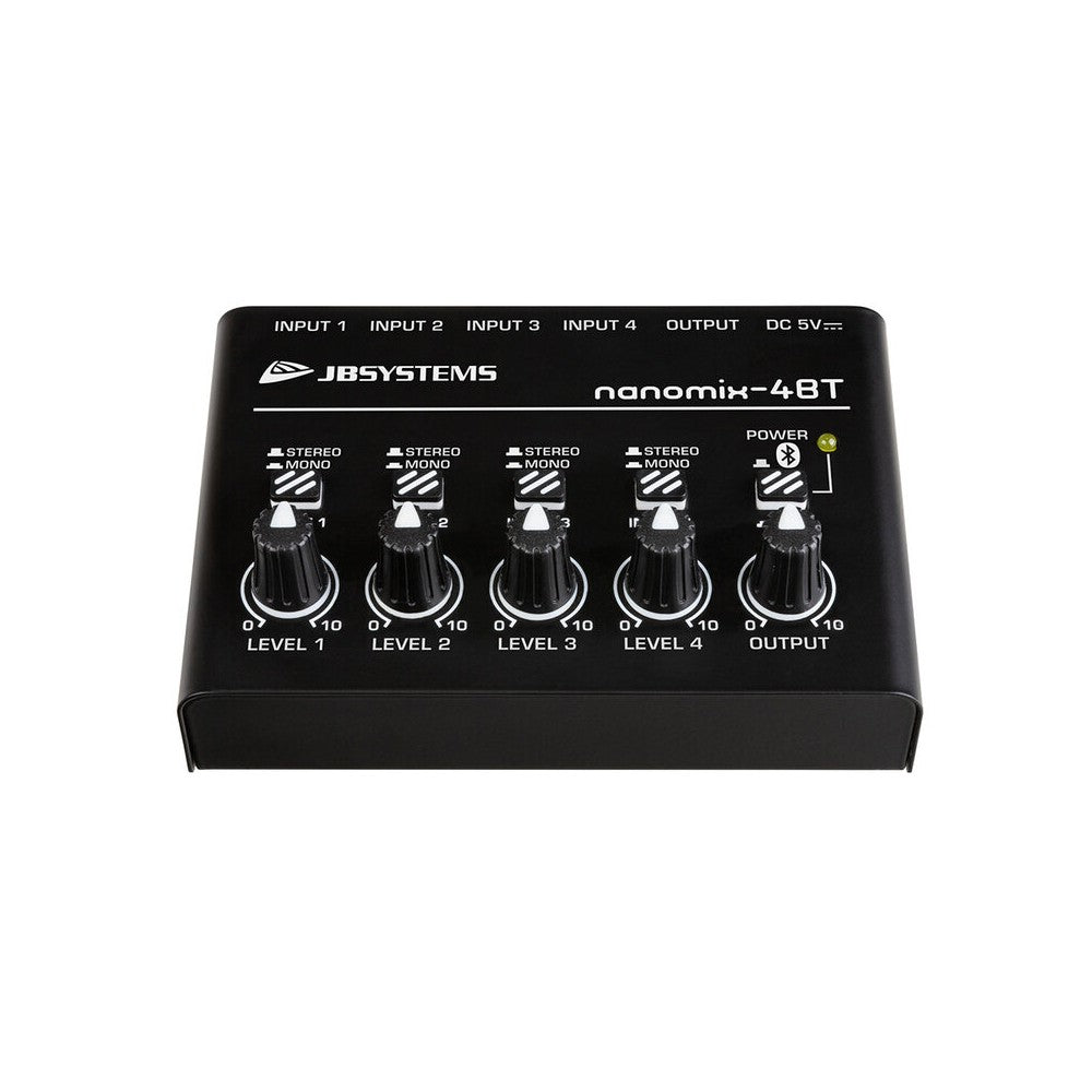 JB Systems Ultra-compact all-in-one unit 4 channel line mixer / stereo audio interface / Bluetooth receiver