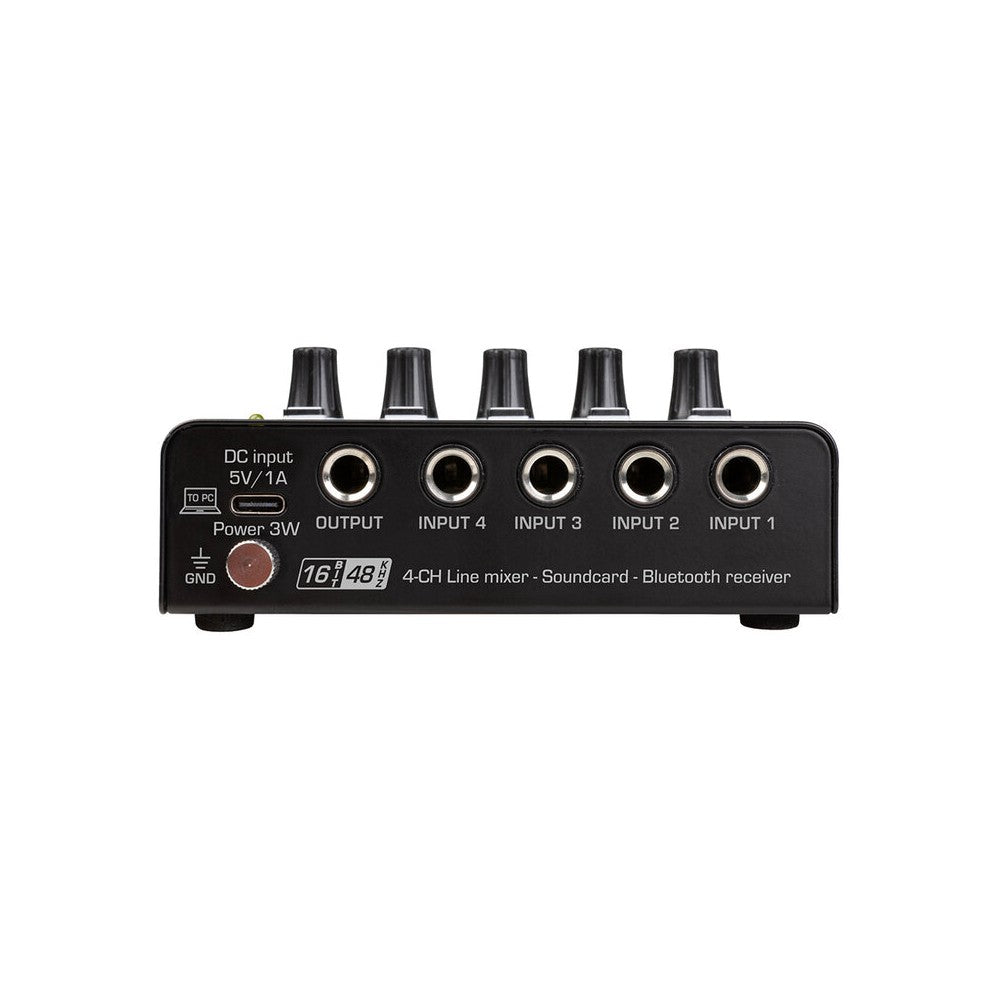 JB Systems Ultra-compact all-in-one unit 4 channel line mixer / stereo audio interface / Bluetooth receiver