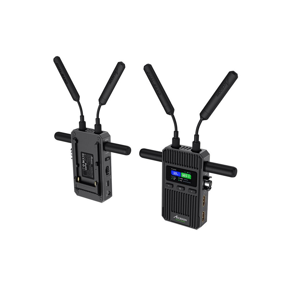 ACCSOON Wireless AV transmission system, 1080p 60 fps, 450m range, less than 50ms latency, patented Dual Band technology