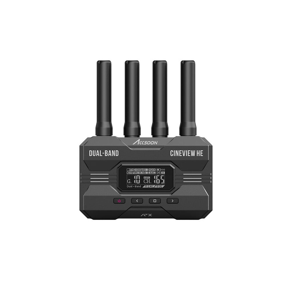 ACCSOON Wireless AV receiver, 1080p 60 fps, less than 60 ms latency, HDMI output only + UVC, Dual Band patented technology