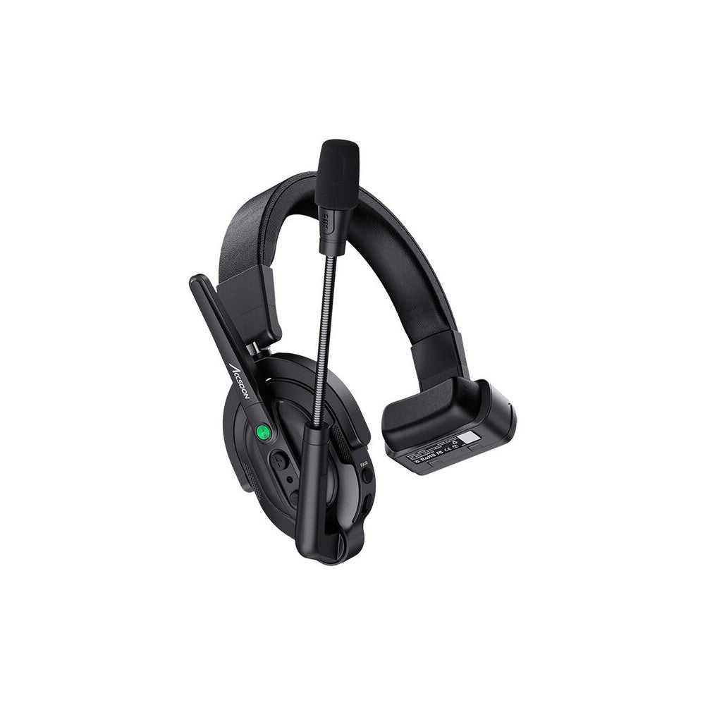 ACCSOON Host headset of the CoMo wireless intercom system, 1.9 GHz full-duplex, 400 m range