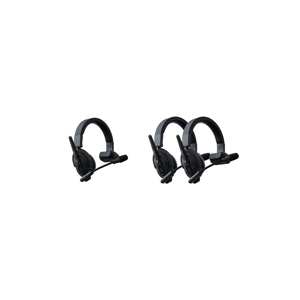 ACCSOON Host headset + 2  remote headsets of the CoMo wireless intercom system, 1.9 GHz full-duplex, 400 m range