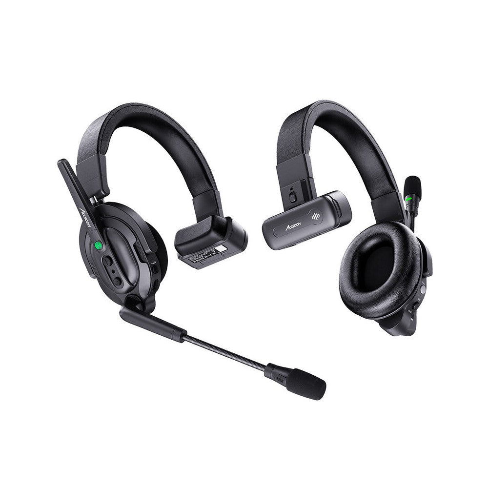 Auriculares ACCSOON Host + 2 auriculares remotos del sistema de intercomunicación inalámbrico CoMo, full-duplex de 1,9 GHz, alcance de 400 m