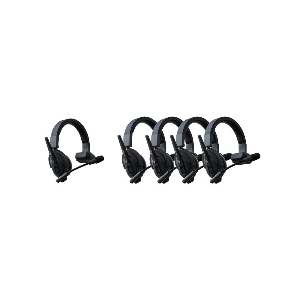ACCSOON Host headset + 4  remote headsets of the CoMo wireless intercom system, 1.9 GHz full-duplex, 400 m range