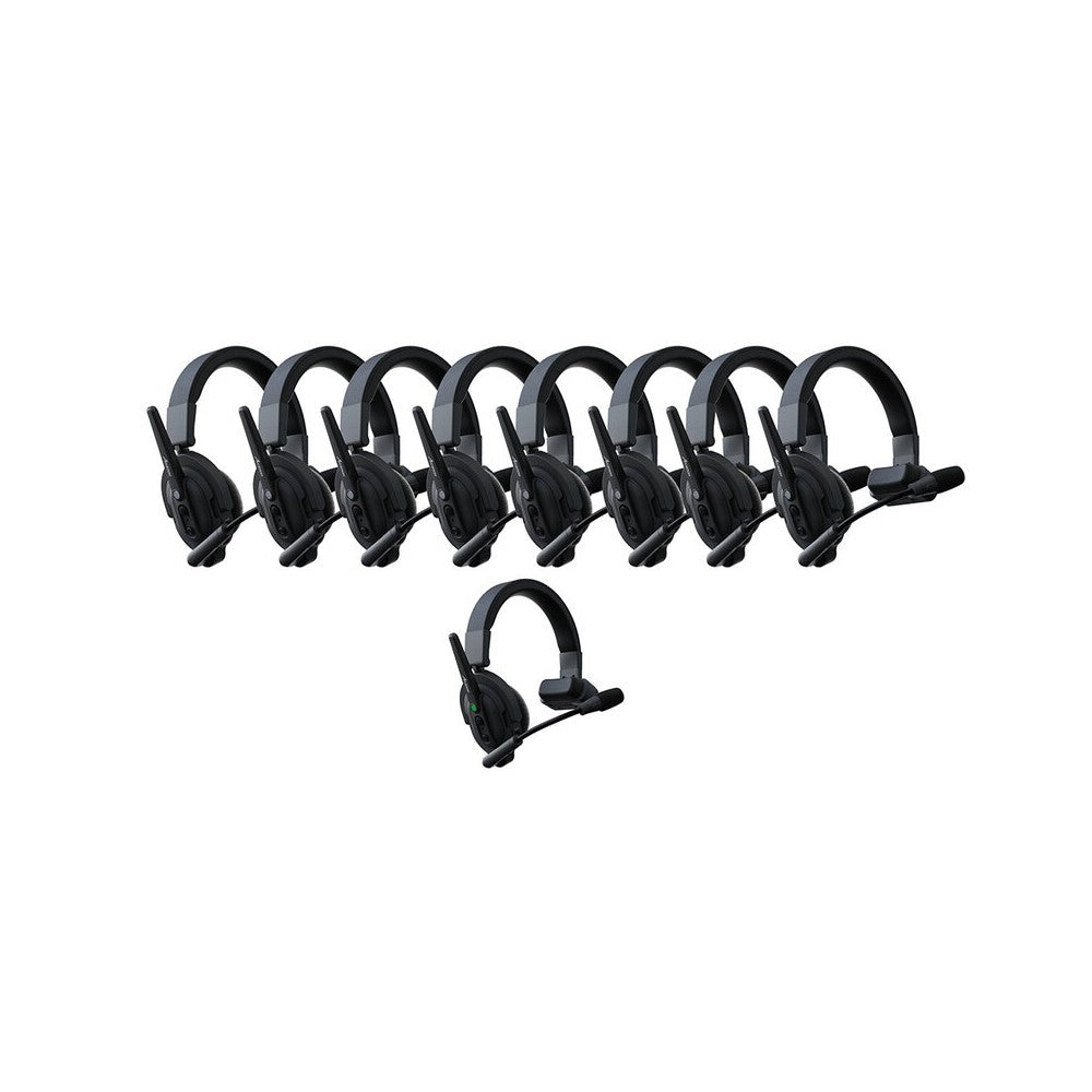ACCSOON Host headset + 8  remote headsets of the CoMo wireless intercom system, 1.9 GHz full-duplex, 400 m range