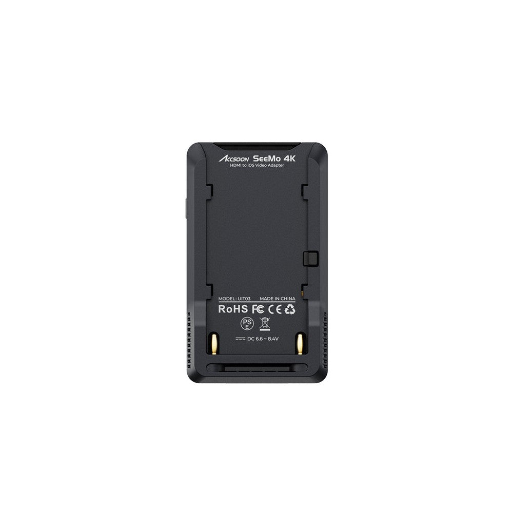 ACCSOON Professional HDMI adapter and video capture terminal for iOS, connectable via Lightning or USB-C, video input up to 4K at