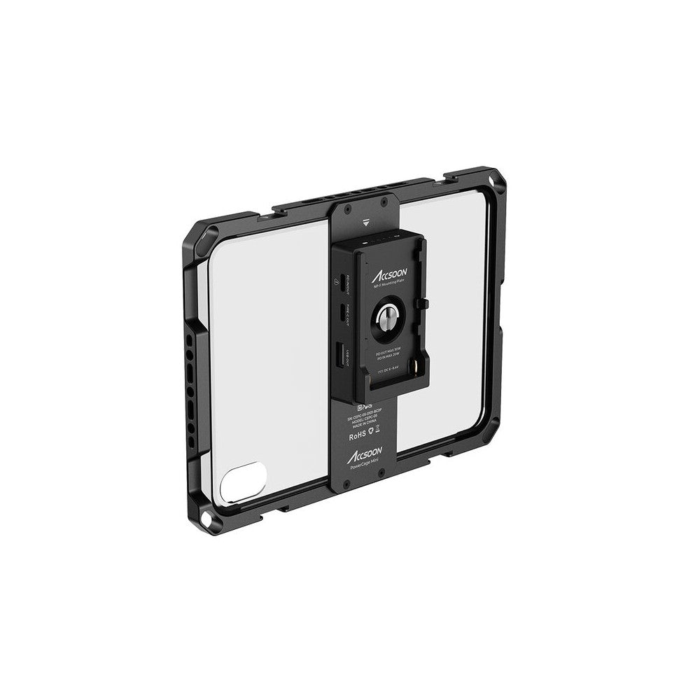 ACCSOON Lightweight, durable cage for iPads Mini 6, aviation-grade aluminum, matches Accsoon SeeMo video capture adapter