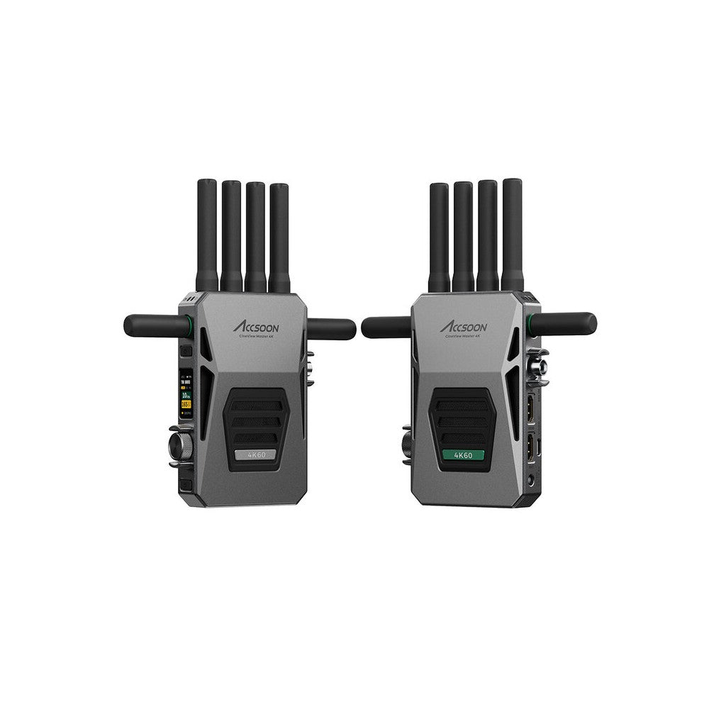 ACCSOON Wireless AV transmission system, 4K 60 fps, 2.5 km range, less than 25 ms latency, Tri-Band + DFS technology