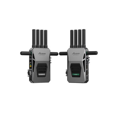 ACCSOON Wireless AV transmission system, 4K 60 fps, 2.5 km range, less than 25 ms latency, Tri-Band + DFS technology