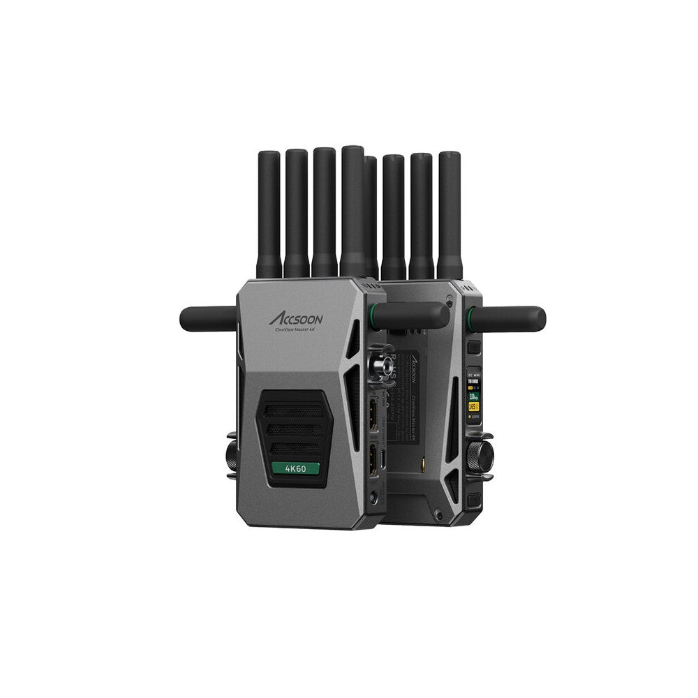 ACCSOON Wireless AV transmission system, 4K 60 fps, 2.5 km range, less than 25 ms latency, Tri-Band + DFS technology