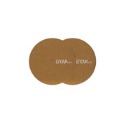Enova Hifi Felt for turntables, brown / white print, 2 pcs.