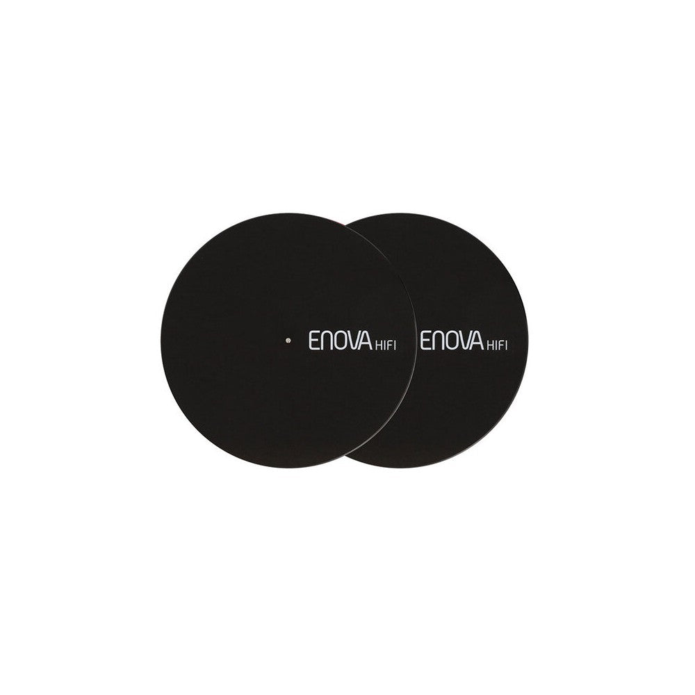 Enova Hifi Felt for turntables, black / white print, 2 pcs.