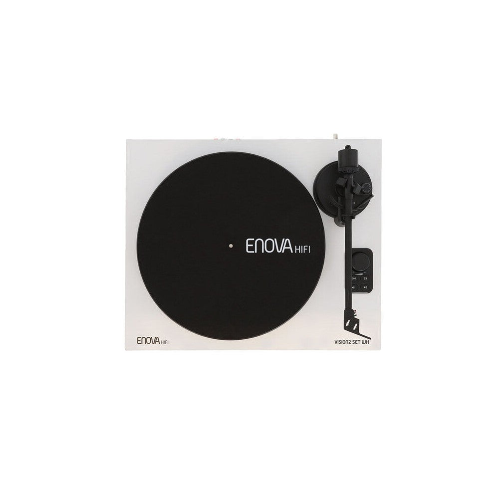 Enova Hifi Felt for turntables, black / white print, 2 pcs.