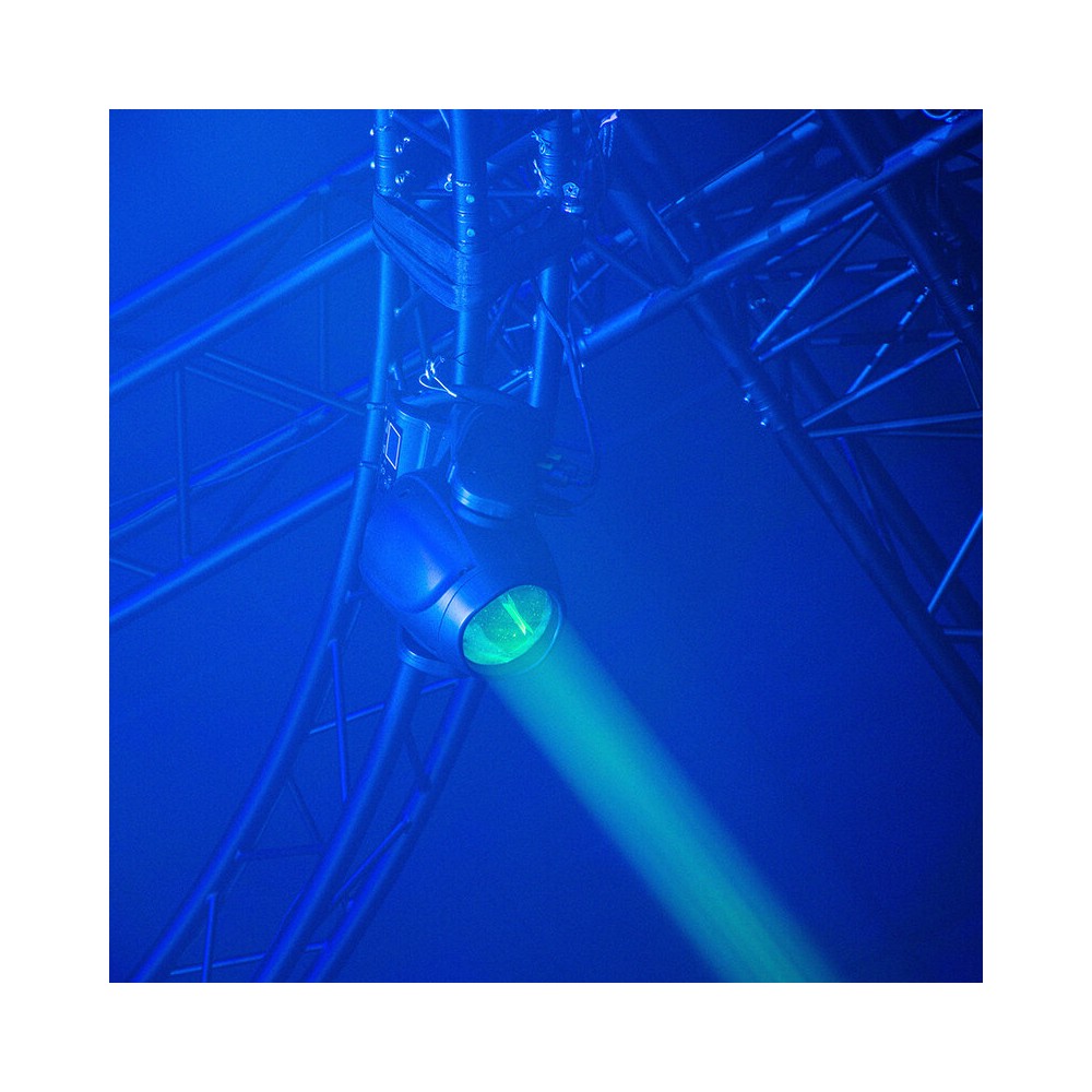 Cabezales móviles Evolite PRO 2 x 120 W LED con movimientos rápidos, 14 colores y 17 gobos fijos, prisma apilable, control DMX, RDM mana