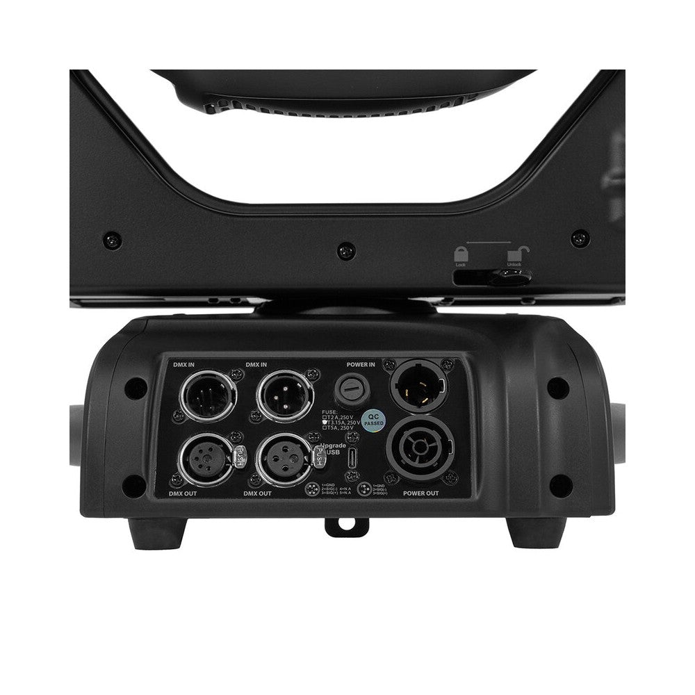 Evolite PRO 2 x 200 W LED moving heads, rotating and fixed Gobos, adjustable beam from 4.3° to 36.2°, creative effects (prism an