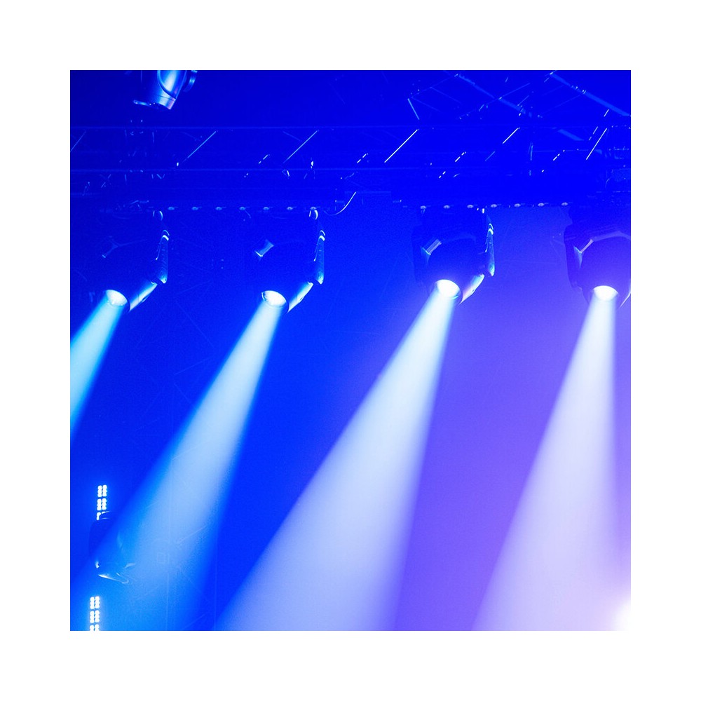 Evolite PRO 2 x 200 W LED moving heads, rotating and fixed Gobos, adjustable beam from 4.3° to 36.2°, creative effects (prism an