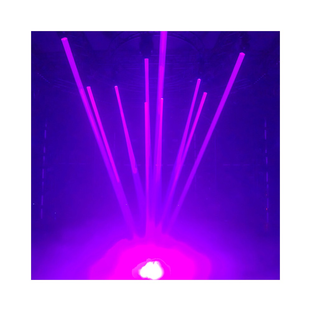 Evolite PRO 2 x 200 W LED moving heads, rotating and fixed Gobos, adjustable beam from 4.3° to 36.2°, creative effects (prism an