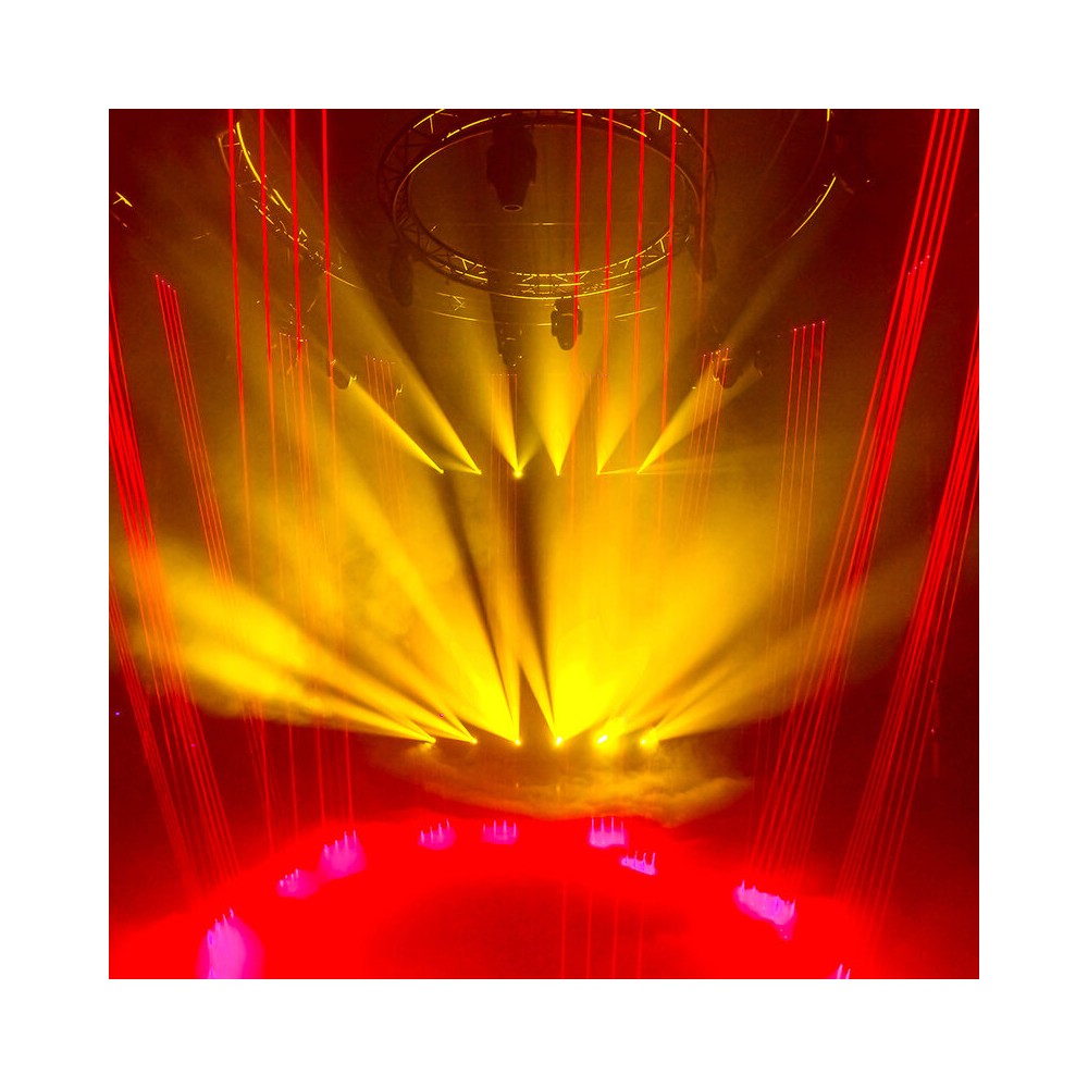 Evolite PRO 2 x 200 W LED moving heads, rotating and fixed Gobos, adjustable beam from 4.3° to 36.2°, creative effects (prism an