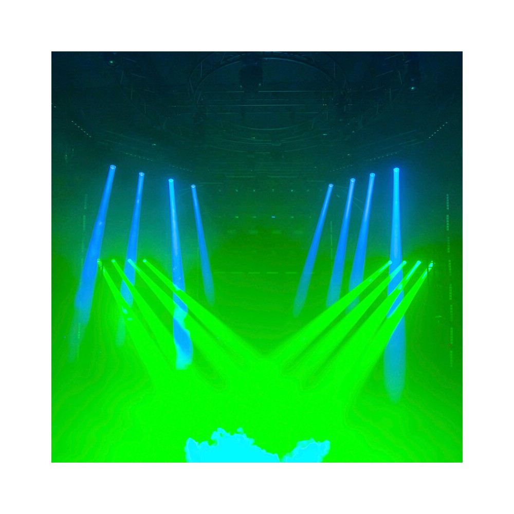 Evolite PRO 380 W motorized moving head, white LED, linear CMY tricolor module, kit of 2 pcs. in a flight case